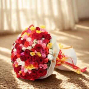 Rose Rhapsody – 100 Mixed Roses Bunch