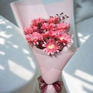 Rustic Blush – 10 Pink Gerbera in a bunch