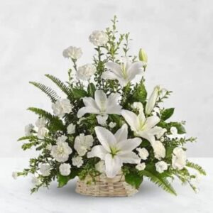 Graceful Ivory Basket
