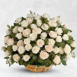 Creamy Rose Harmony Basket
