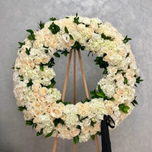 Cream Rose Remembrance Wreath