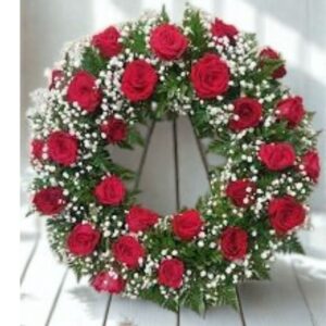 Crimson Reverence Wreath