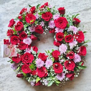 Crimson & Lavender Harmony Wreath