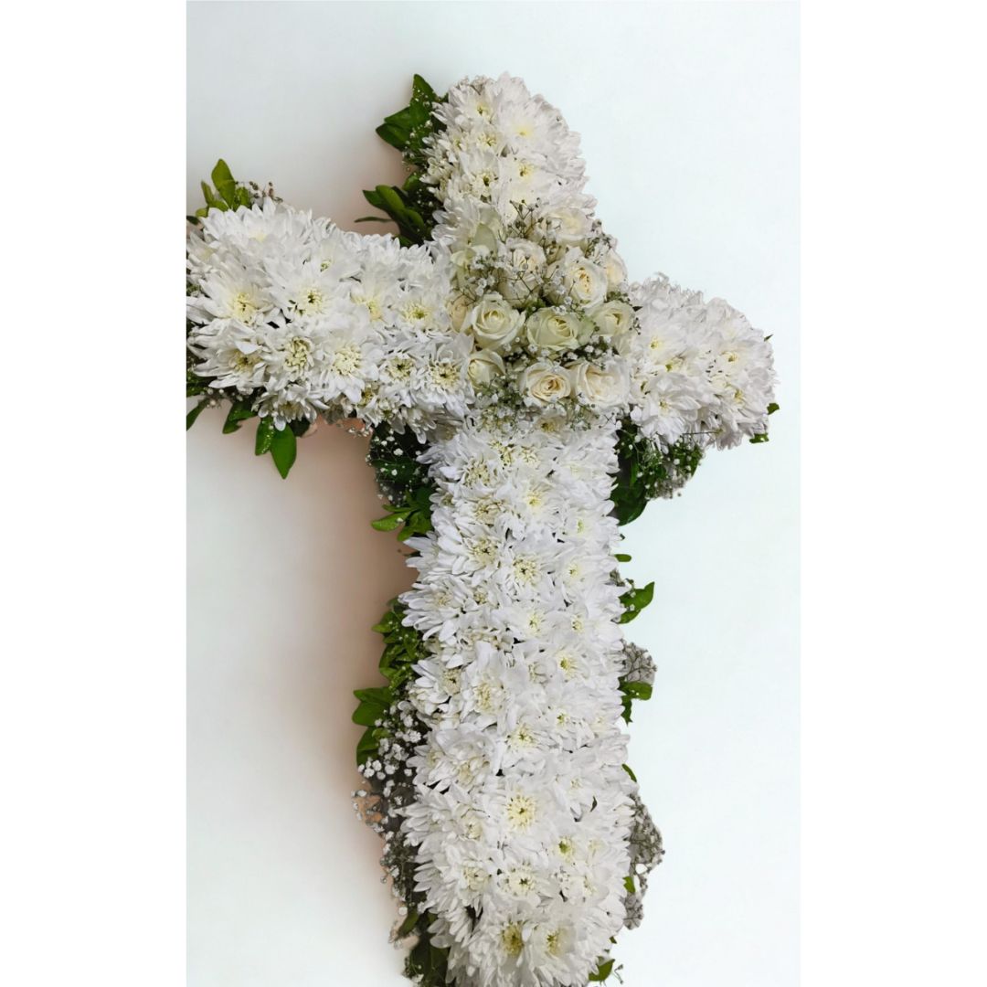Eternal Peace Floral Cross