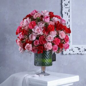 Crimson Rosé Grande Vase