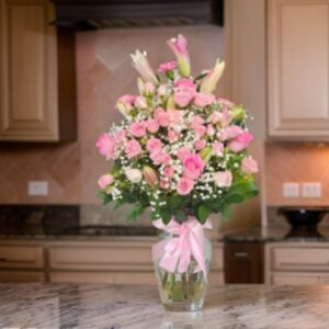 Pink Grace Lily Vase